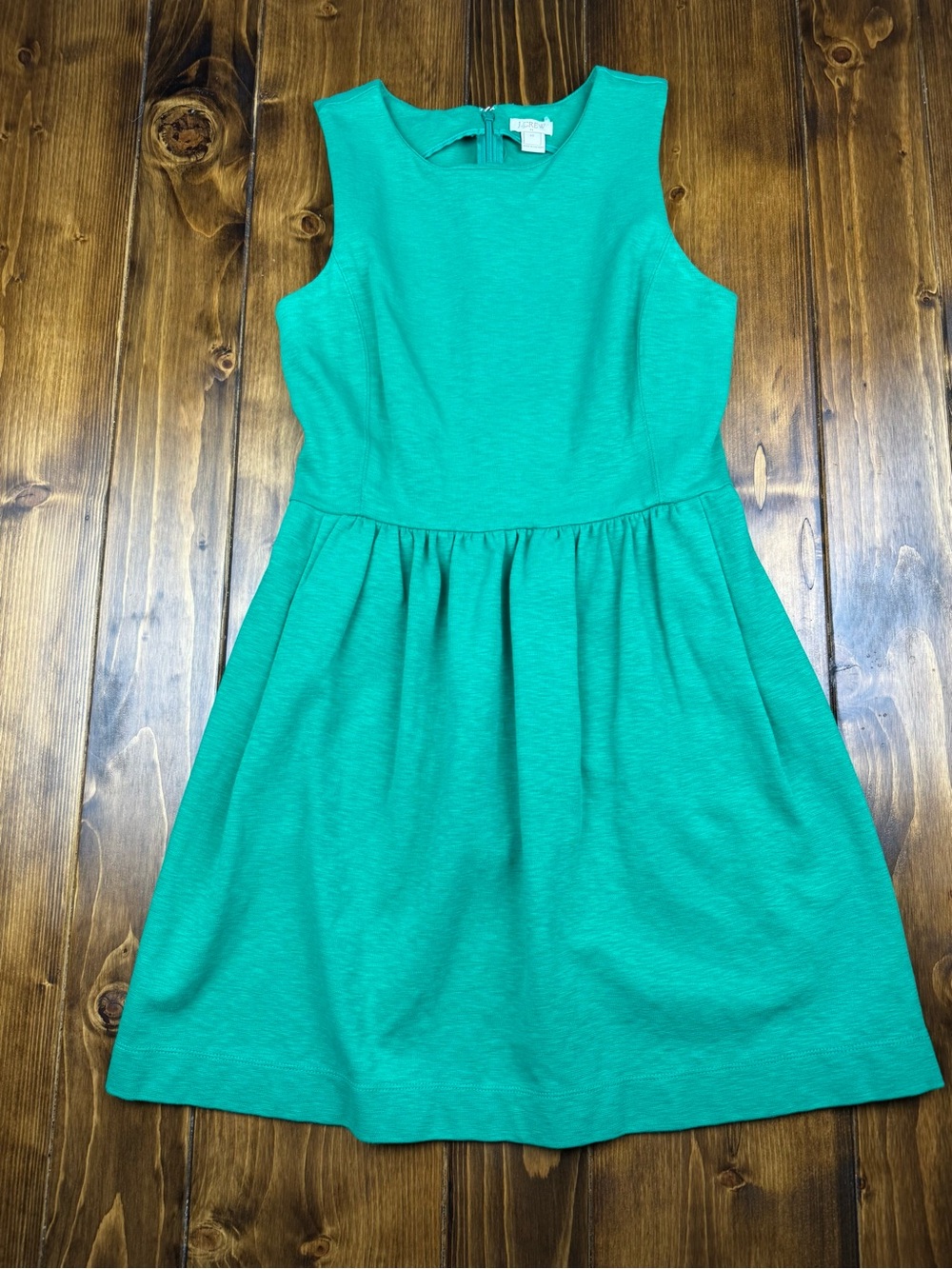 J. Crew Kelly Green Crewneck Sleeveless Dress